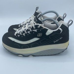 Skechers Shape Ups Toning Black White Athletic Sneakers